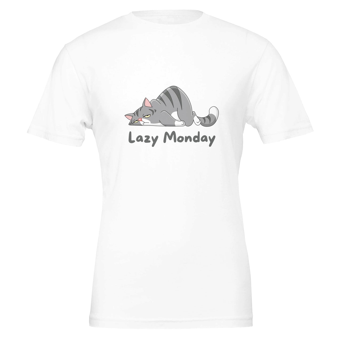 Cat Lazy Monday Premium Unisex Crewneck T-shirt - FLDrip