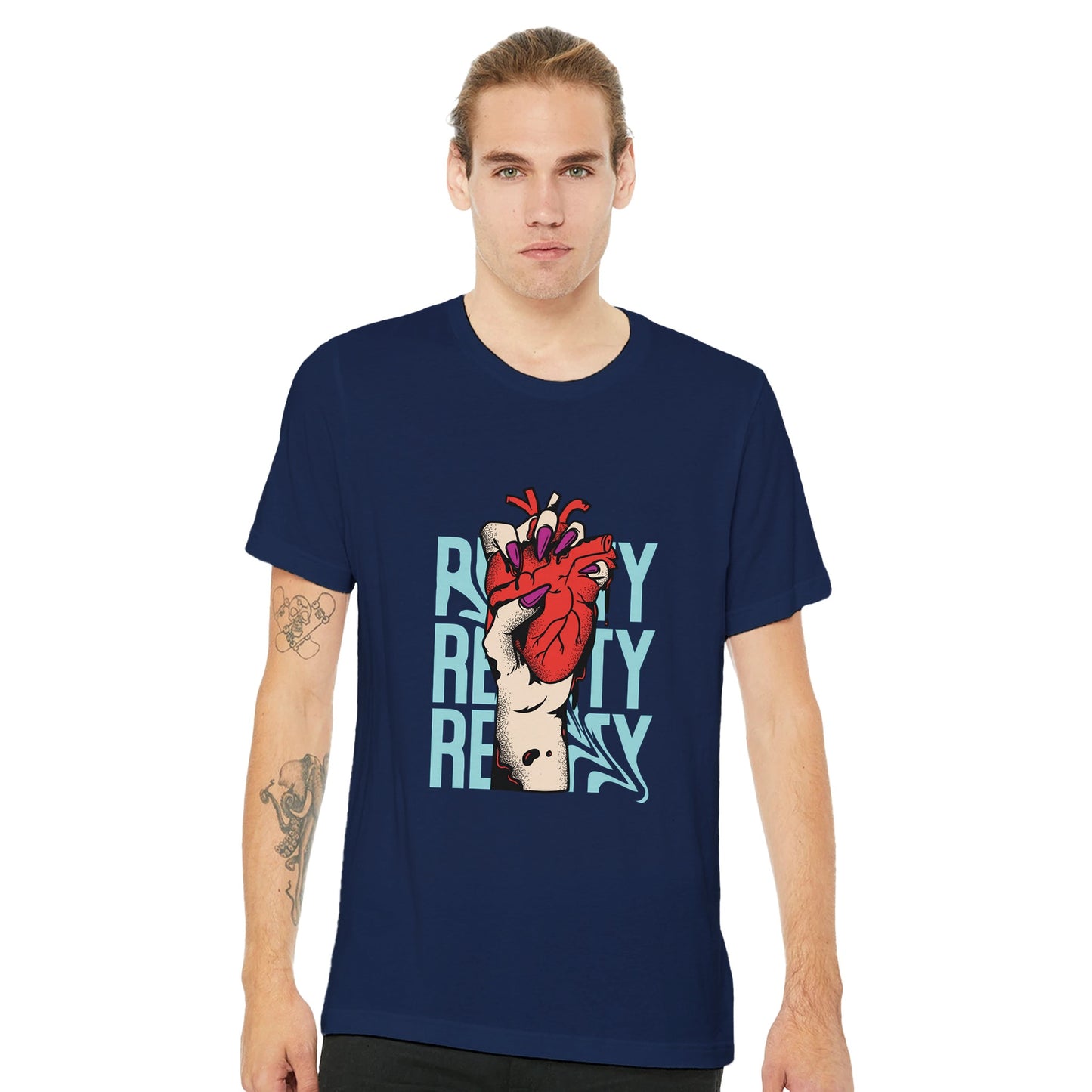 Harsh Reality Premium Unisex Crewneck T- Shirt - FLDrip