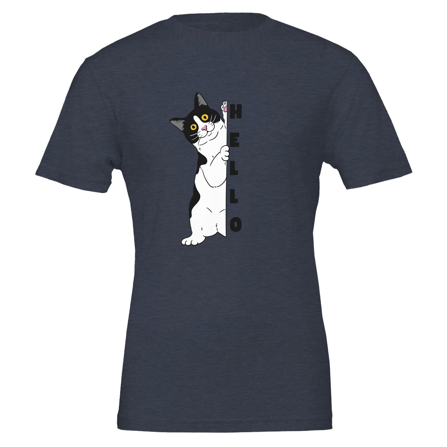 Hello Cat Premium Unisex Crewneck T-shirt - FLDrip