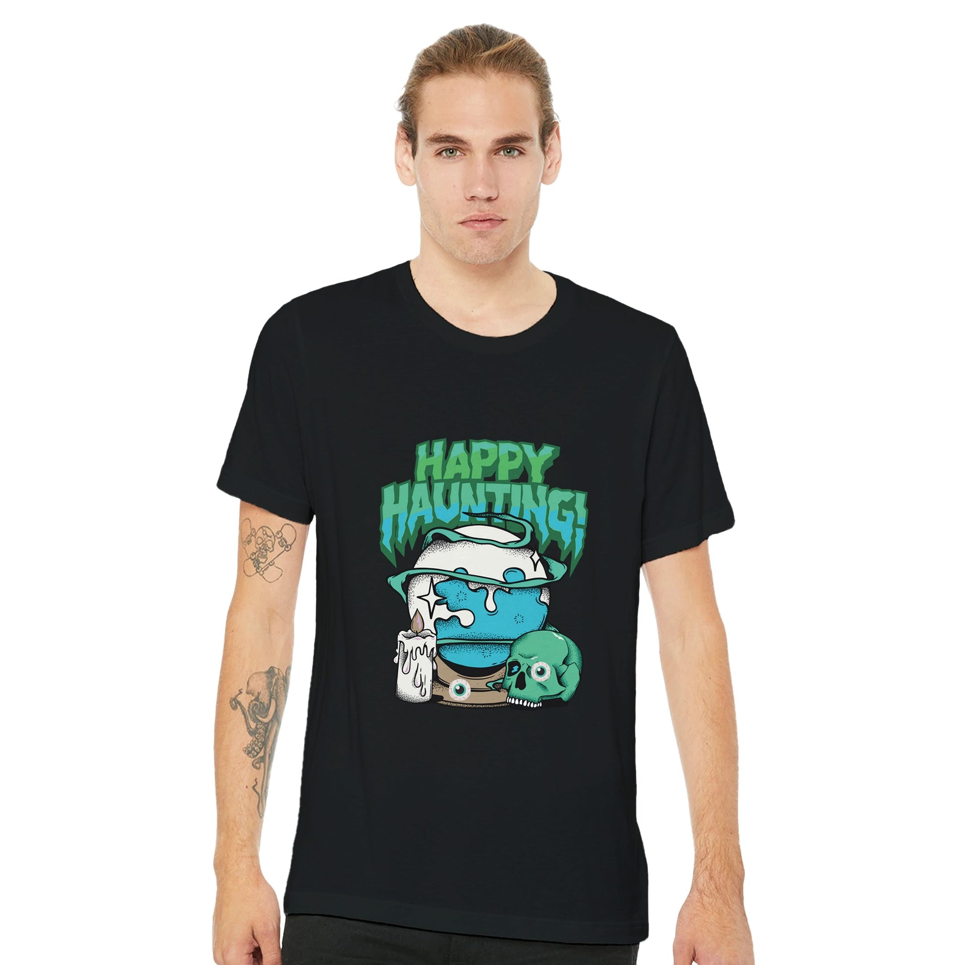 Happy Haunting Premium Unisex Crewneck T-shirt - FLDrip