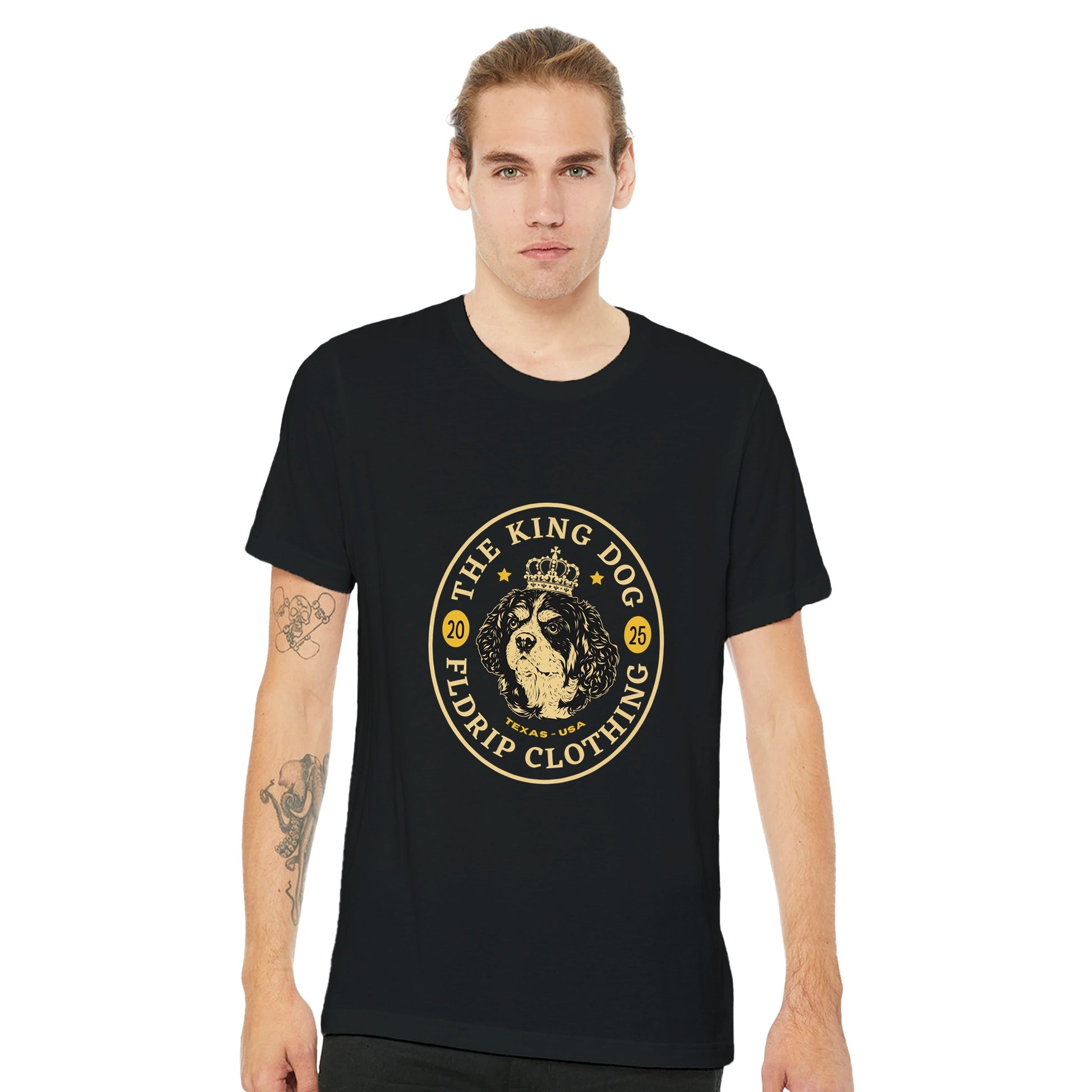 The king of Dogs Premium Unisex Crewneck T-shirt - FLDrip