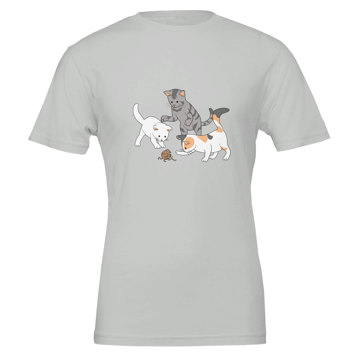 Cats at Play Premium Unisex Crewneck T-shirt - FLDrip