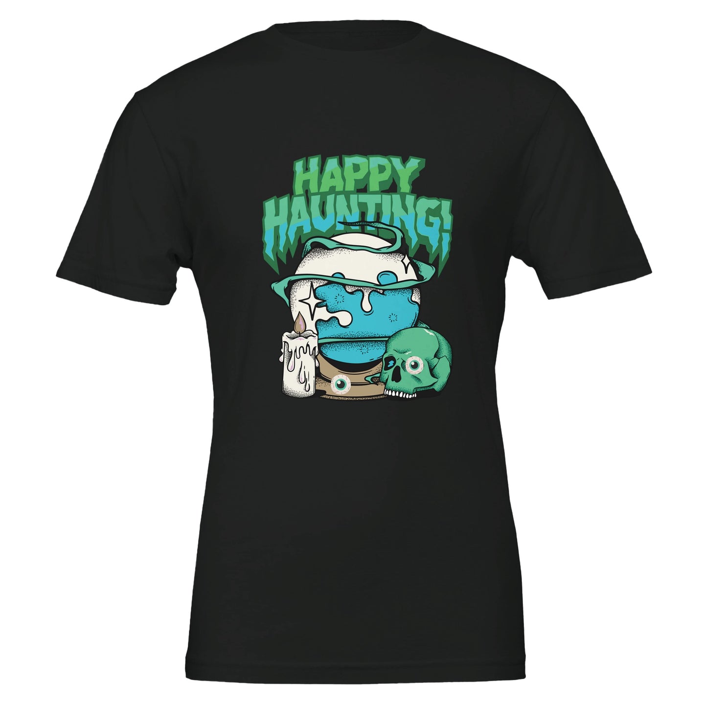 Happy Haunting Premium Unisex Crewneck T-shirt - FLDrip