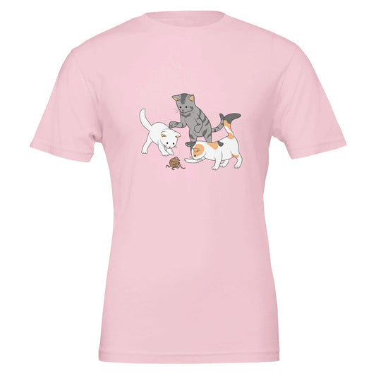 Cats at Play Premium Unisex Crewneck T-shirt - FLDrip