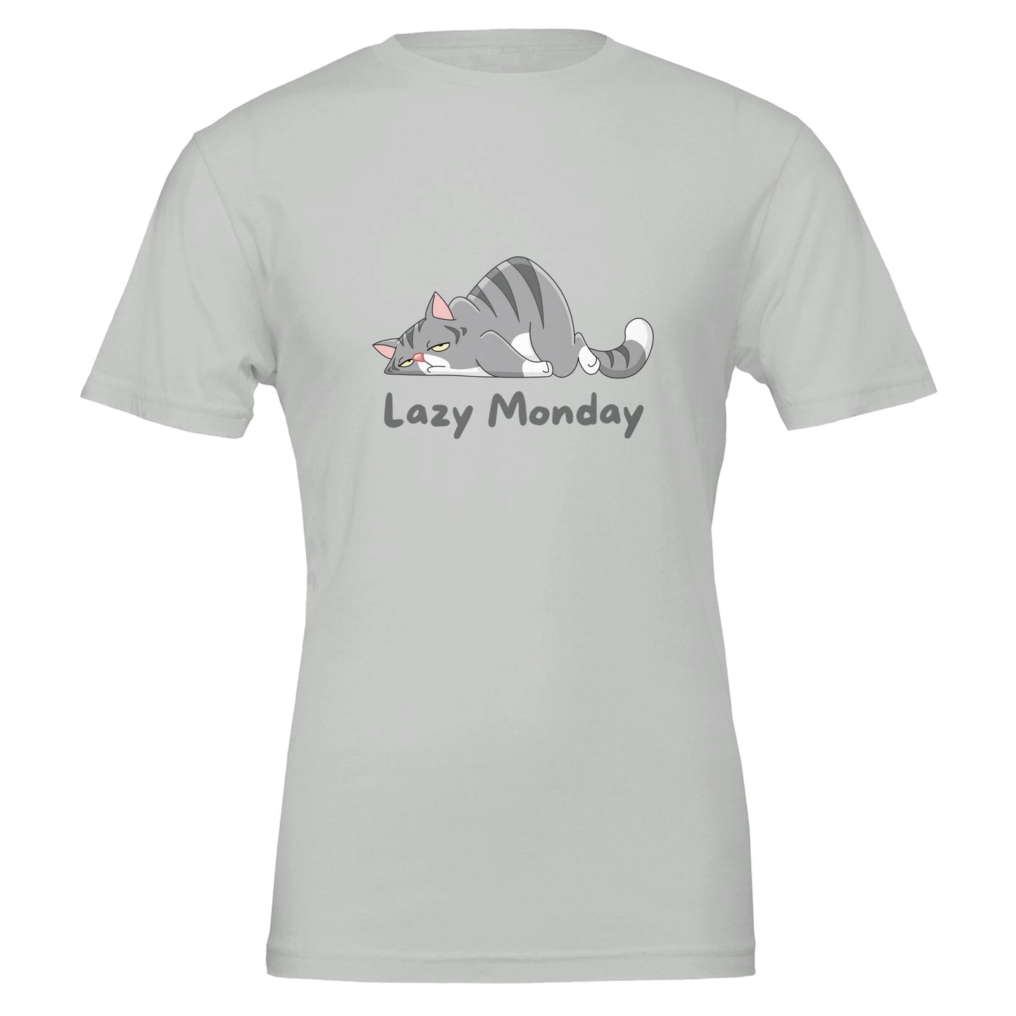 Cat Lazy Monday Premium Unisex Crewneck T-shirt - FLDrip