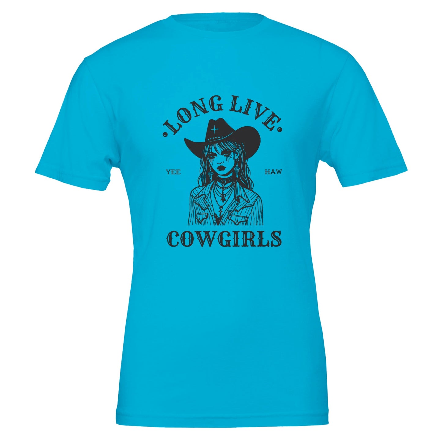 Long Live Cow Girls Premium Unisex Crewneck T-shirt - FLDrip