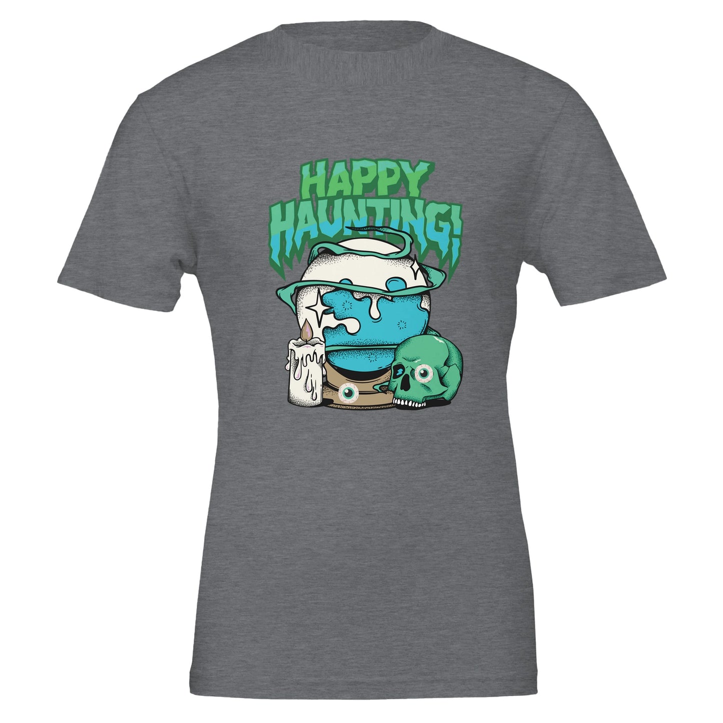 Happy Haunting Premium Unisex Crewneck T-shirt - FLDrip