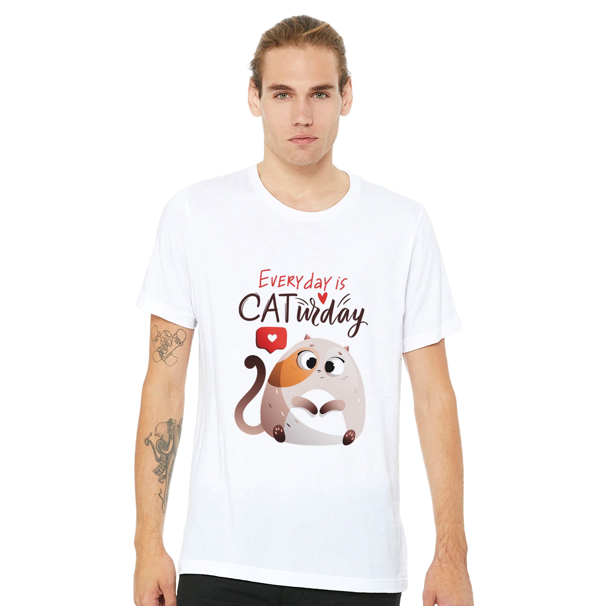 Everyday is Caturday Premium Unisex Crewneck T-shirt - FLDrip