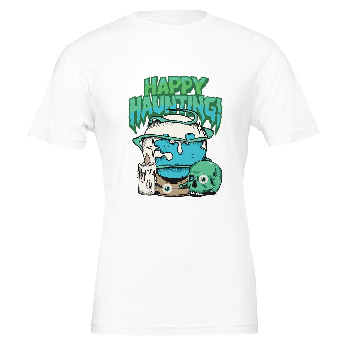 Happy Haunting Premium Unisex Crewneck T-shirt - FLDrip