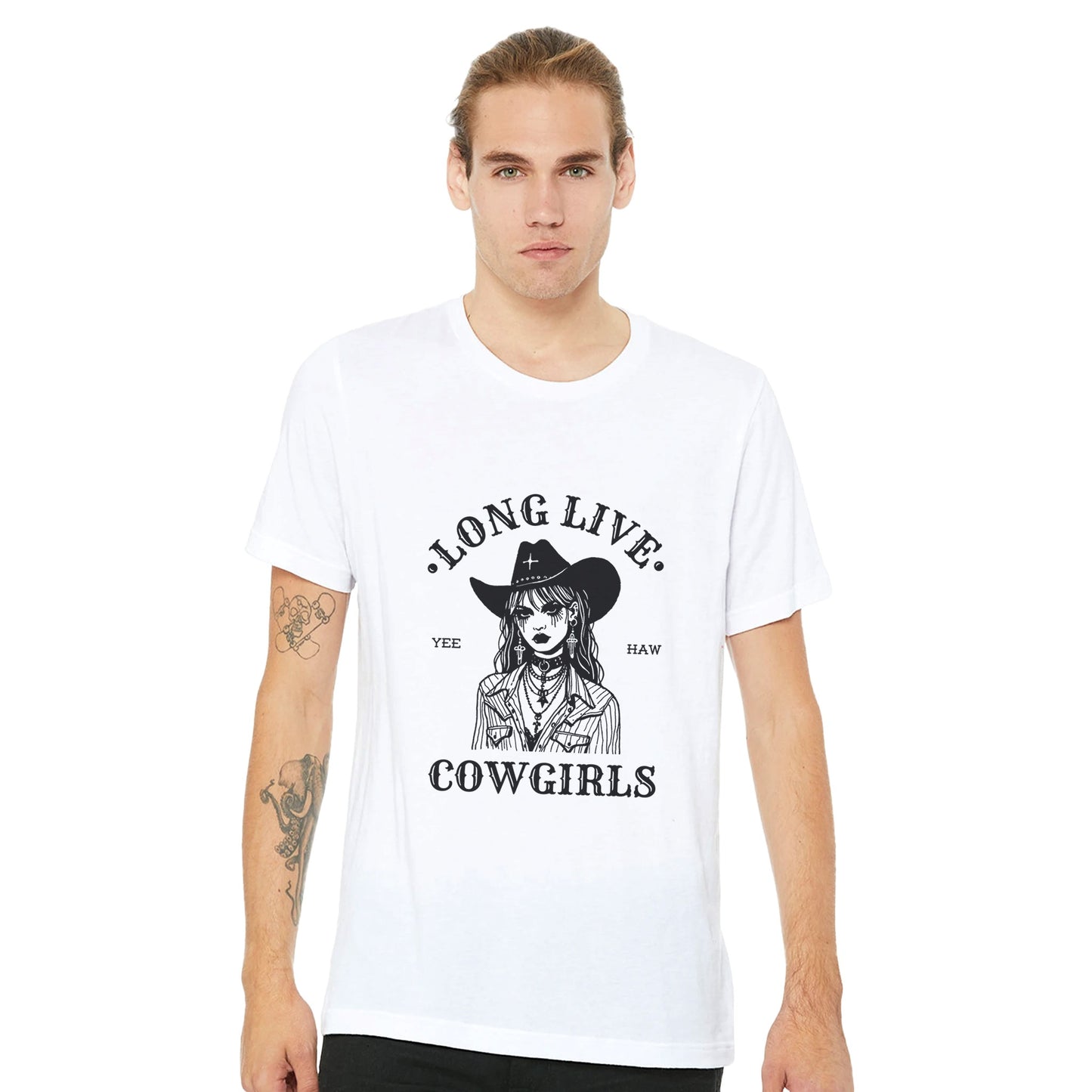 Long Live Cow Girls Premium Unisex Crewneck T-shirt - FLDrip