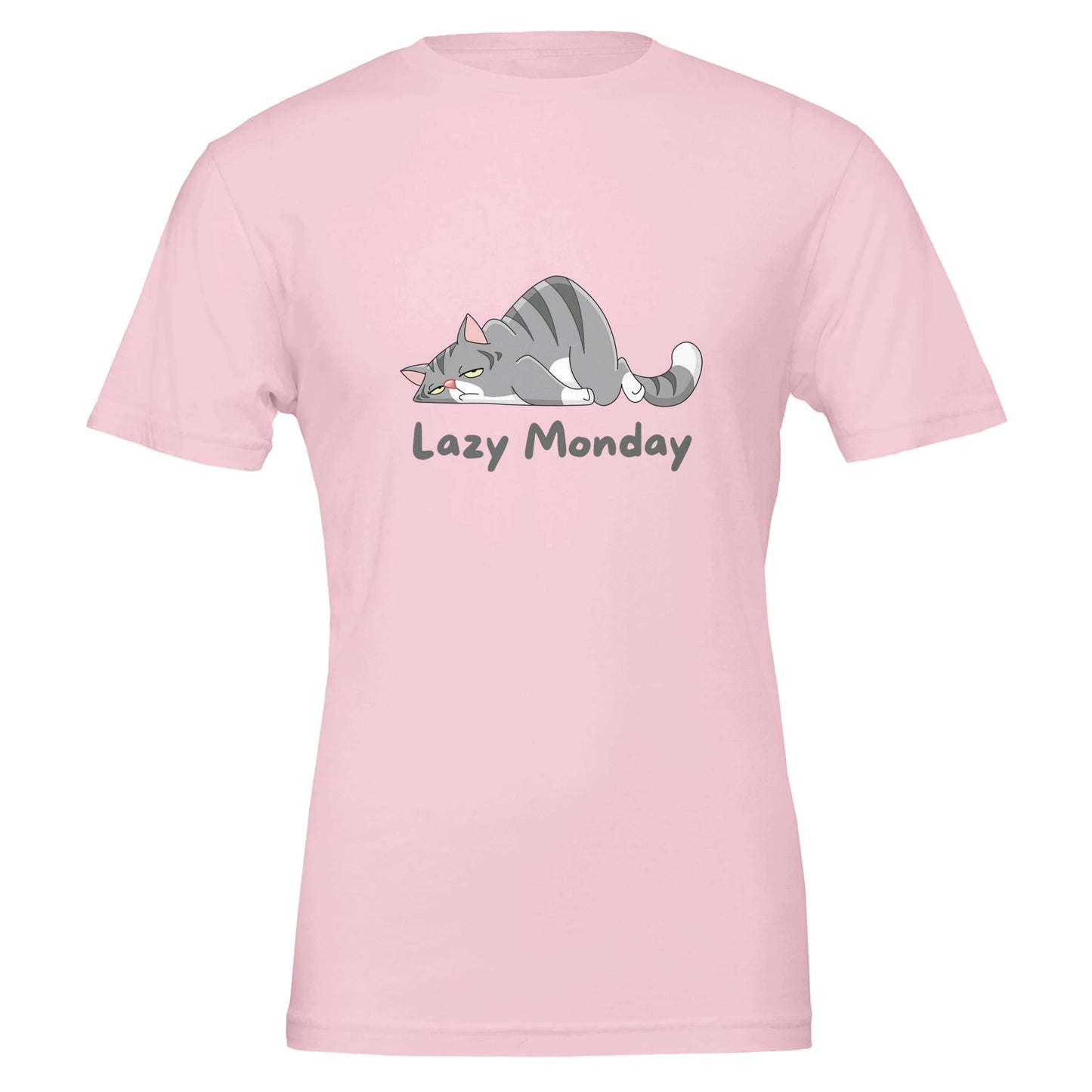 Cat Lazy Monday Premium Unisex Crewneck T-shirt - FLDrip