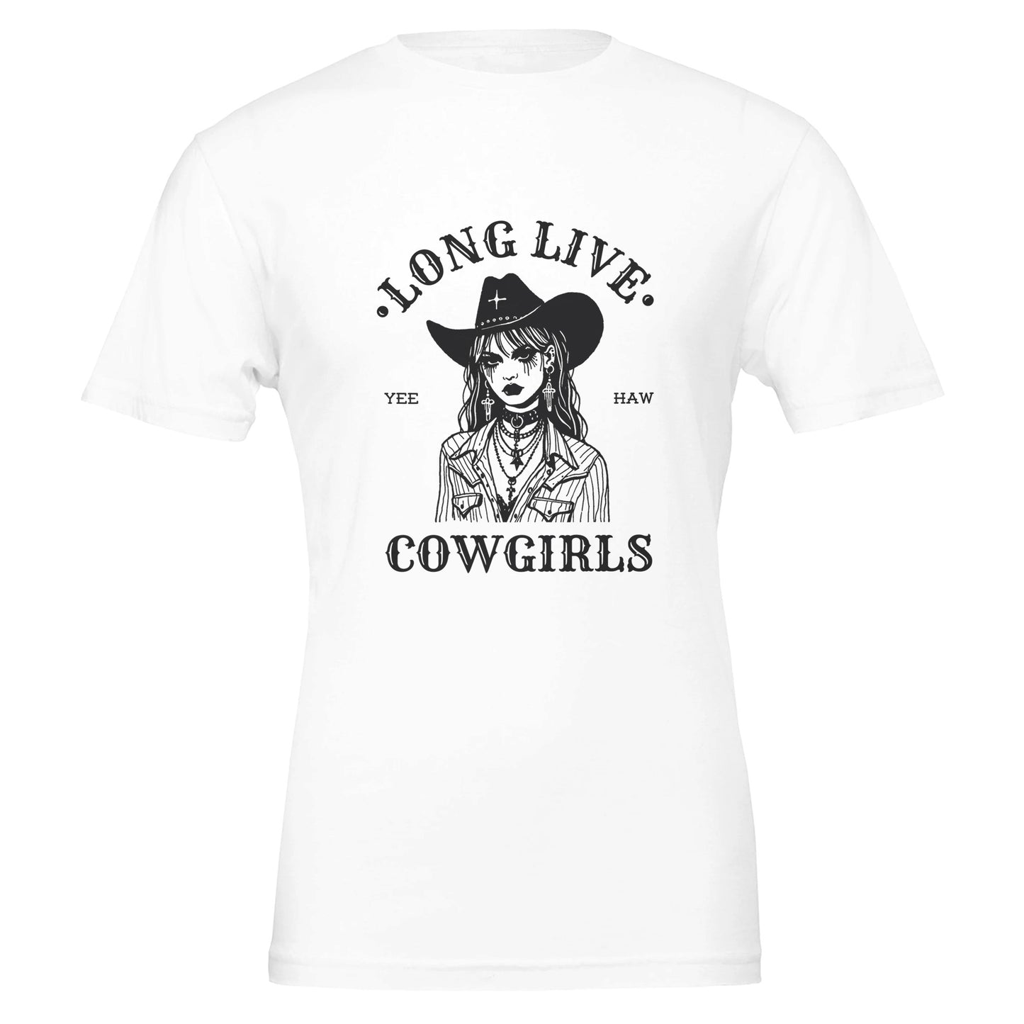 Long Live Cow Girls Premium Unisex Crewneck T-shirt - FLDrip