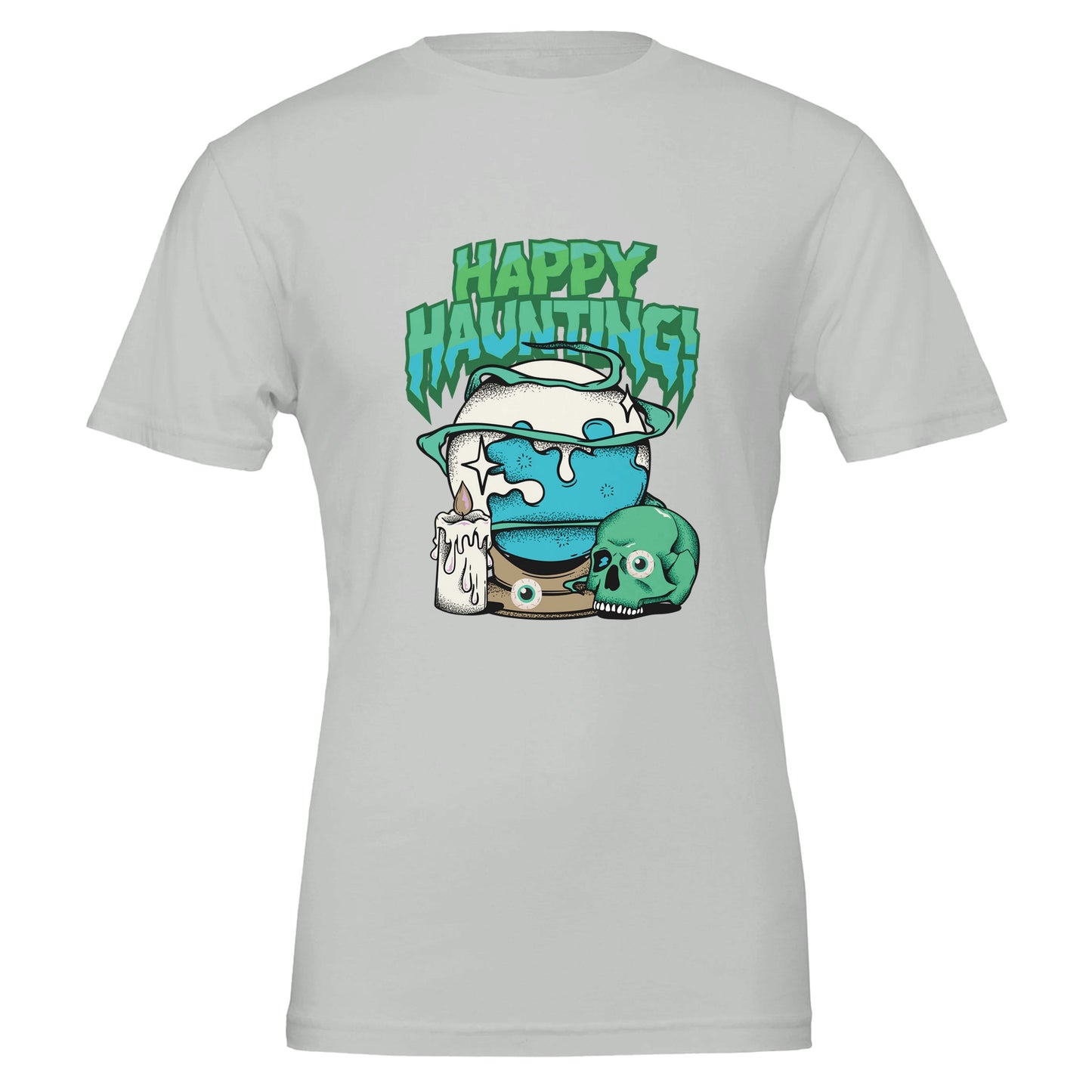 Happy Haunting Premium Unisex Crewneck T-shirt - FLDrip